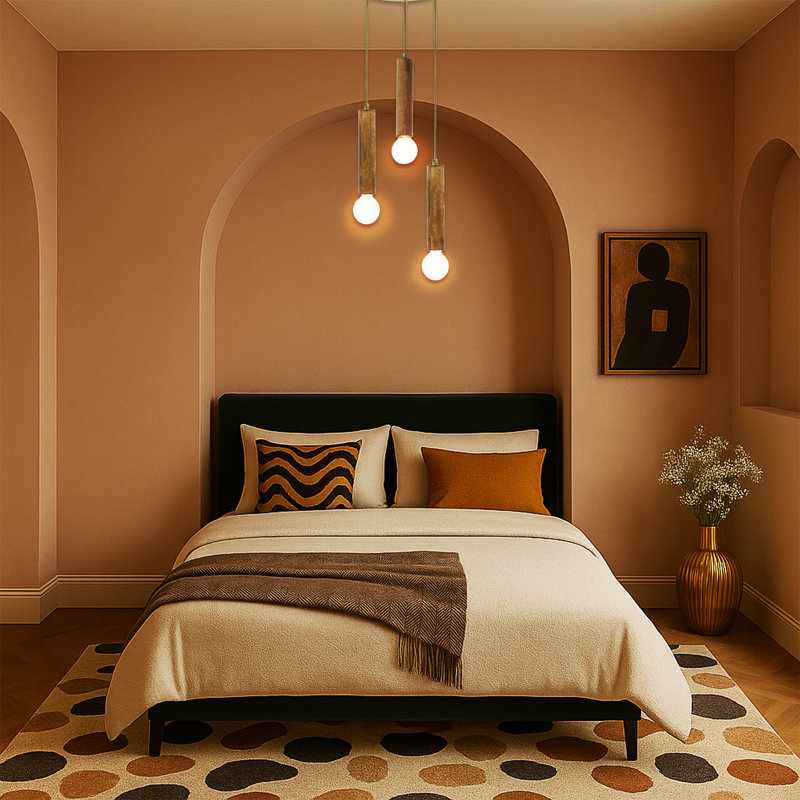 Luminaire suspendu en bois 3 lumières