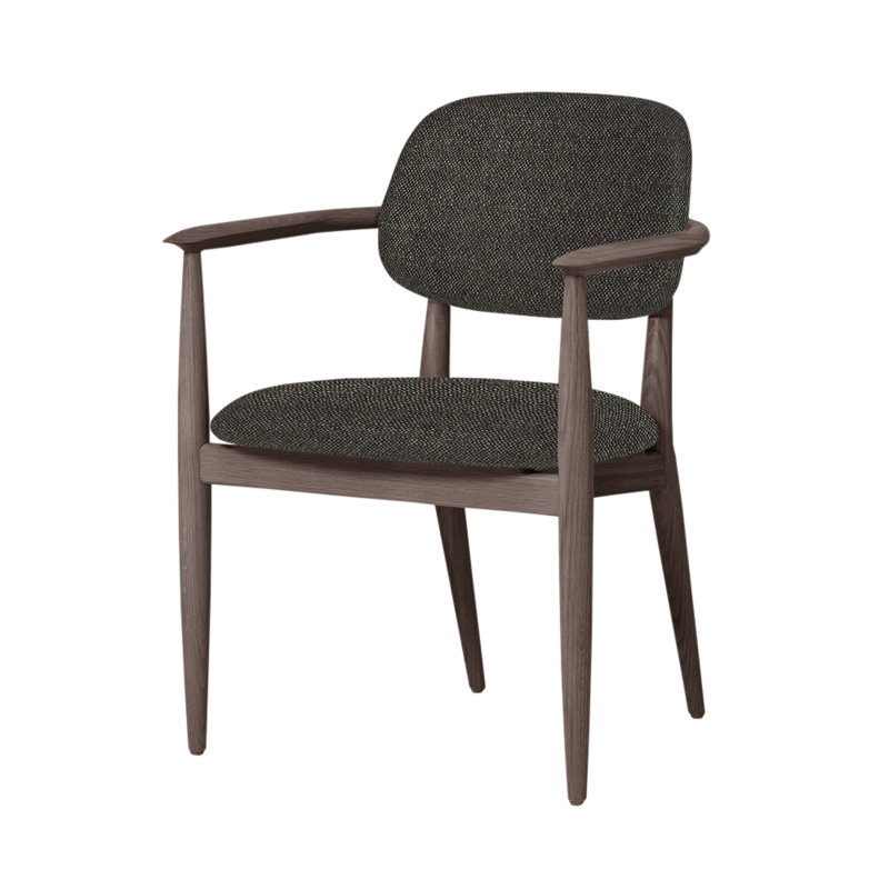 Slow Arm Chair, Soap Finished Walnut, Medley 61002