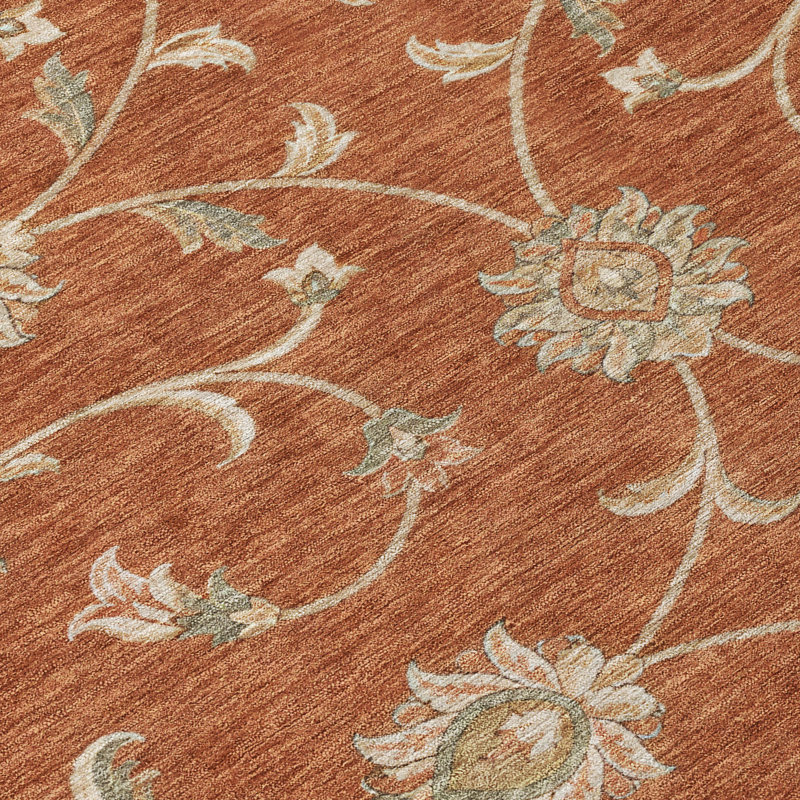 Tapis Chantille ACN3079 Global, lavable à la machine, intérieur/extérieur, Rouille, 1 pi 8 po x 2 pi 6 po