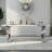 7 Piece Modern White And Silver Dining Table Set With 6 White Leather Dining Chairs-1339700671-1339700610-1339700611