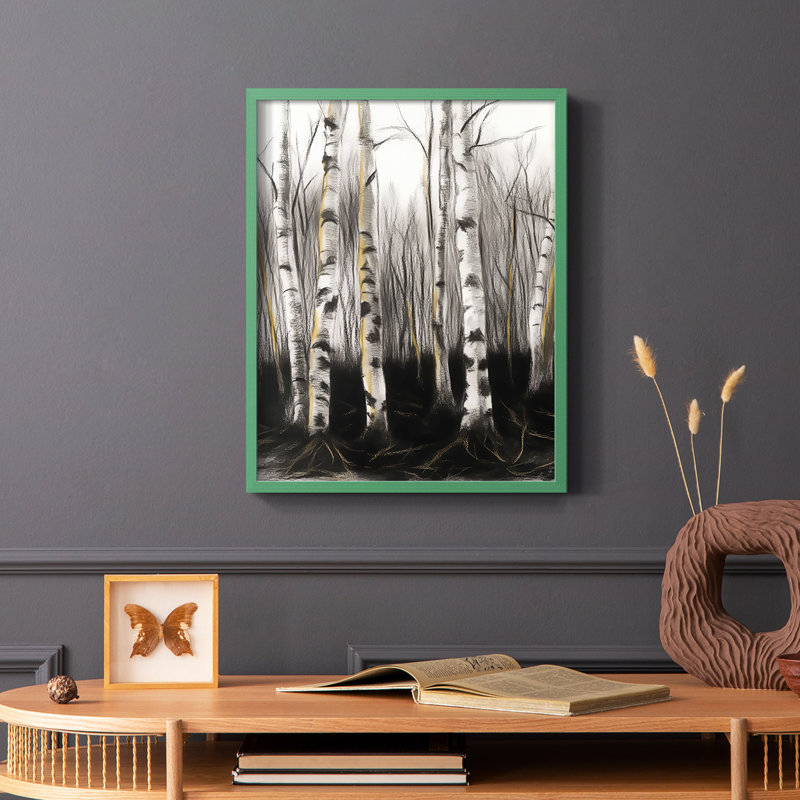Paysages de la série XIX - reproduction encadrée de qualité supérieure - prête à être accrochée - aucun clou requis, Or