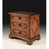 3 - Drawer Solid Wood Nightstand in Brown