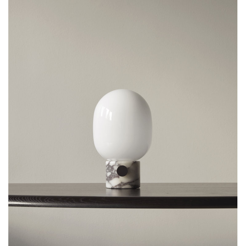 JWDA LED Table Lamp, Calacatta Viola Marble, 12.6" H x 7.5" W