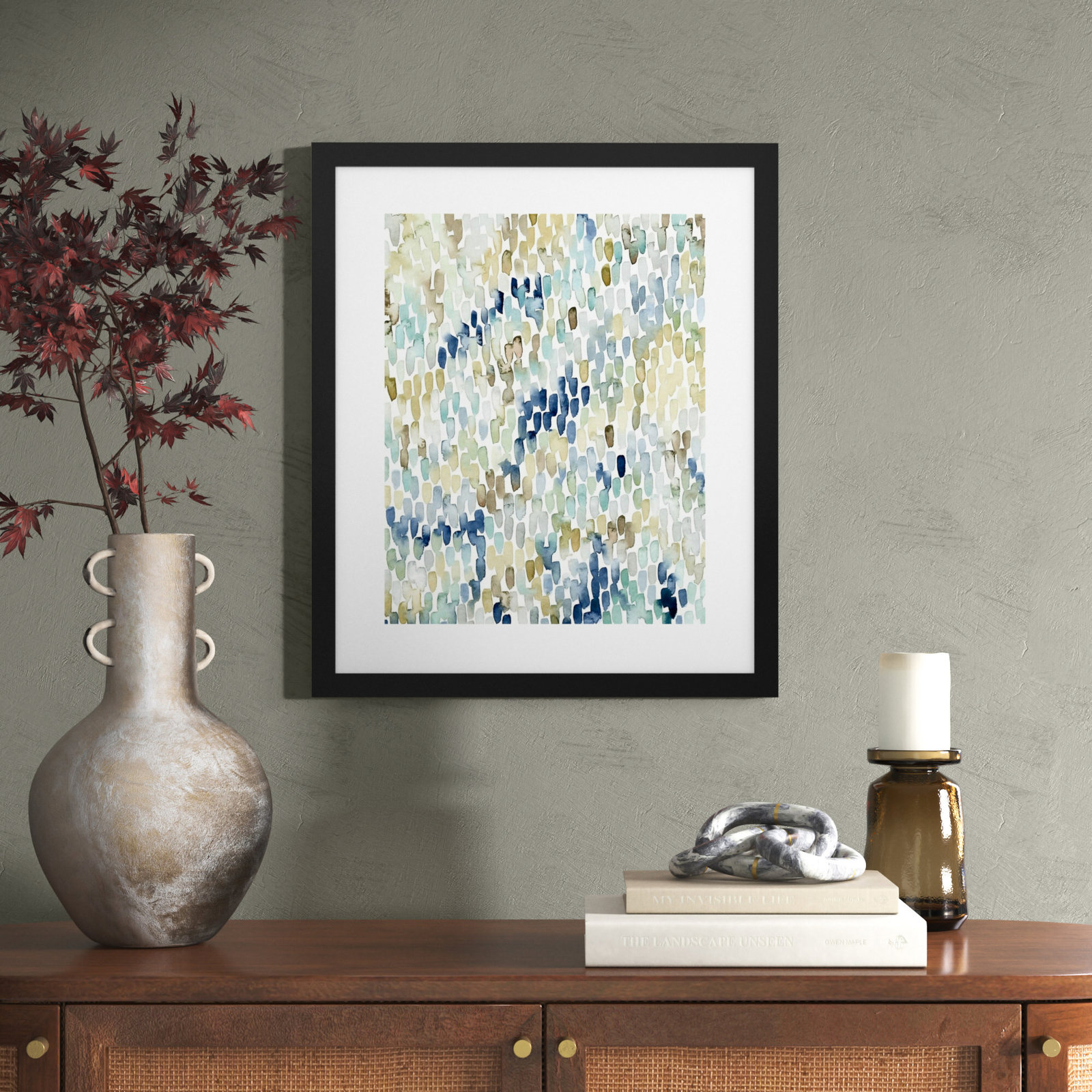 River Wavelets I by Grace Popp, Black Framed Paper, 25" H x 21" W