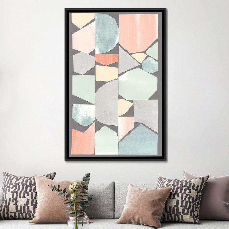 «Rodondo I» par Renée Stramel, impression sur toile tendue sur châssis, H 26 po x l 18 po x P 1,5 po, Toile avec cadre noir