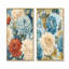 Ensemble de salon mural blanc et bleu Chrysanthemums Symphony - Chrysanthemums-258256198-258256193