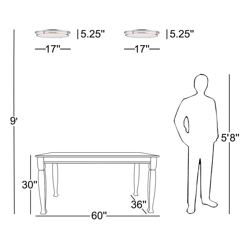 Aura LED Flush Mount, Satin Nickel