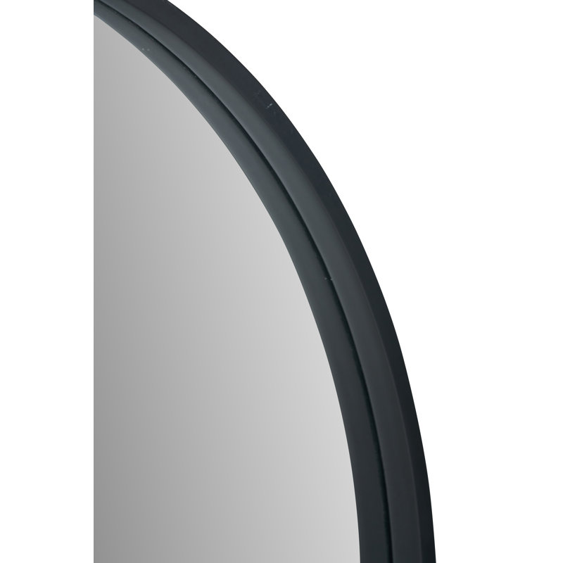 Solid Wood Round Wall Mirror