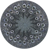 Peacock Feathers Olive 16'' Vinyl Placemat