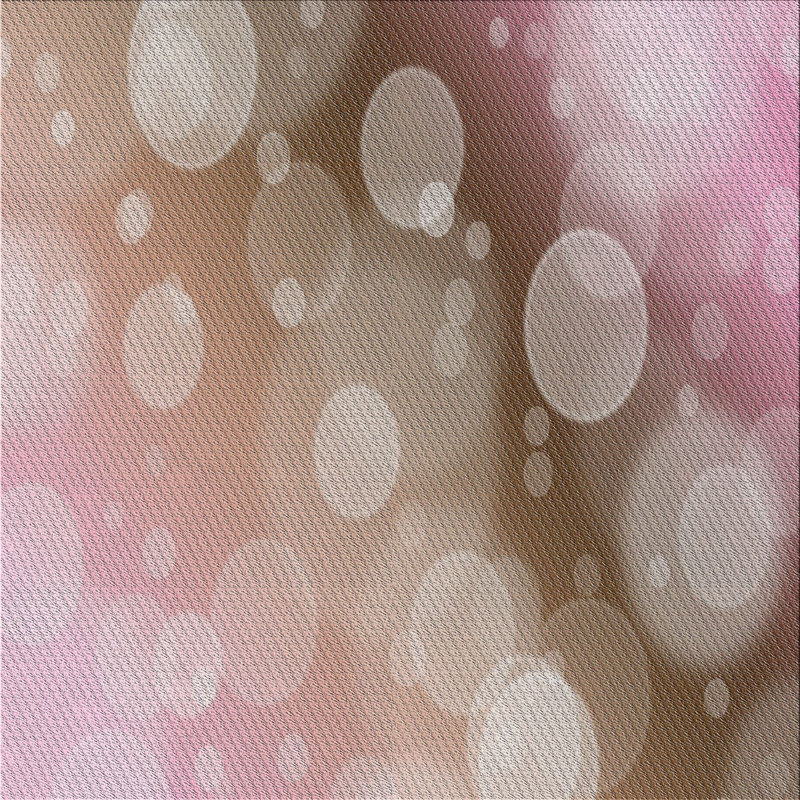 Tapis rose/brun à motifs, Carré 5 pi