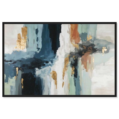 «Gold Meets Indigo III», reproduction d'art sur toile par Art Remedy