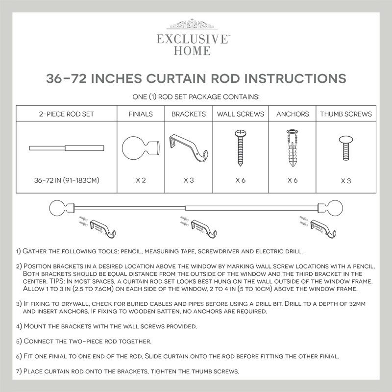 Matte Nickel Adjustable Iron Curtain Rod with Ornate Vine Finials
