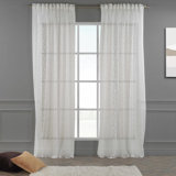 Extra Long and Extra Wide Classic Lace Patterned Sheer Curtain Panels