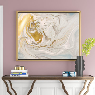 " Pastel And Gold Glitter Marble "