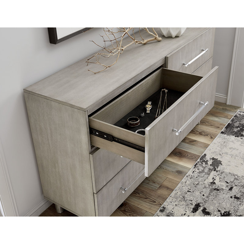 Bystrík 64'' W 6 - Drawer Dresser, Gray
