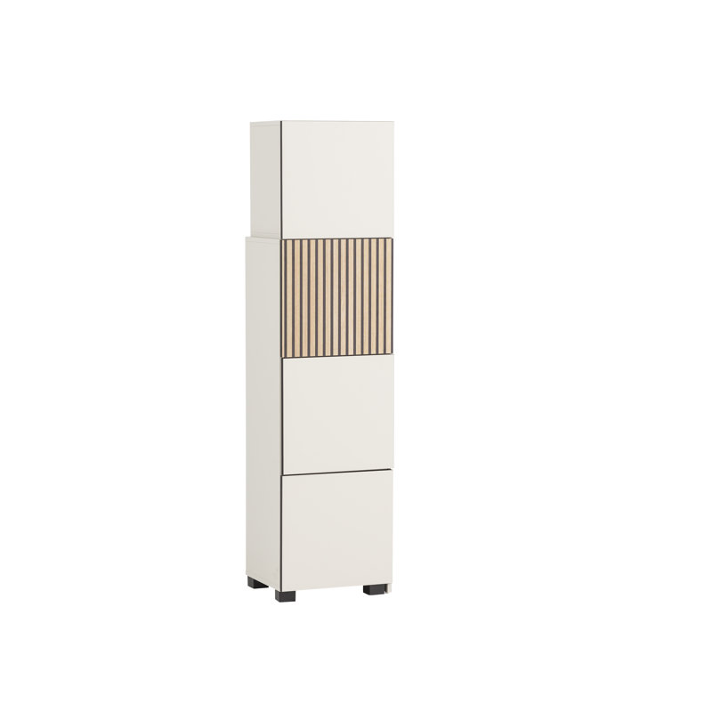 Magna 165.1cm H x 76cm W Standard Bookcase, Cream beige