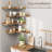 4 Tier Corner Floating Shelves Set of 4, Rustic Pine Wood Corner Shelves for Wall Storage and Decor, L-Shaped Corner Wall Mounted Shelf for Bedroom, Living Room, Bathroom, Kitchen and more-1319647377