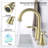 Bathroom faucet with 360 degree turn spout-110825944