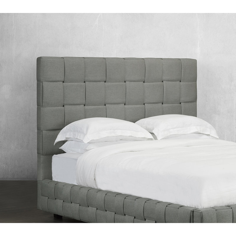 Tête de lit tapissier Vennessa, Double, Cendres