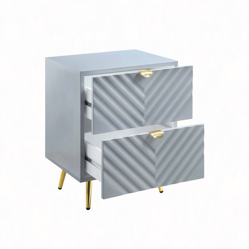 Nightstand, 2 Drawers Manufacture Wood Nightstand