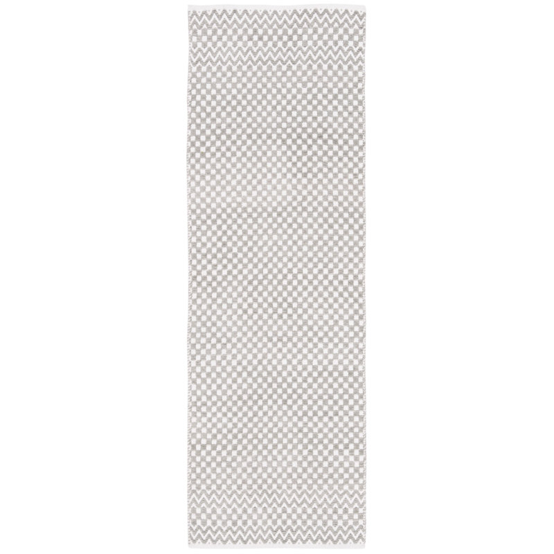 Tapis géométrique en coton tissé à plat Alpizar, Tapis de couloir 2 pi 3 po x 7 pi