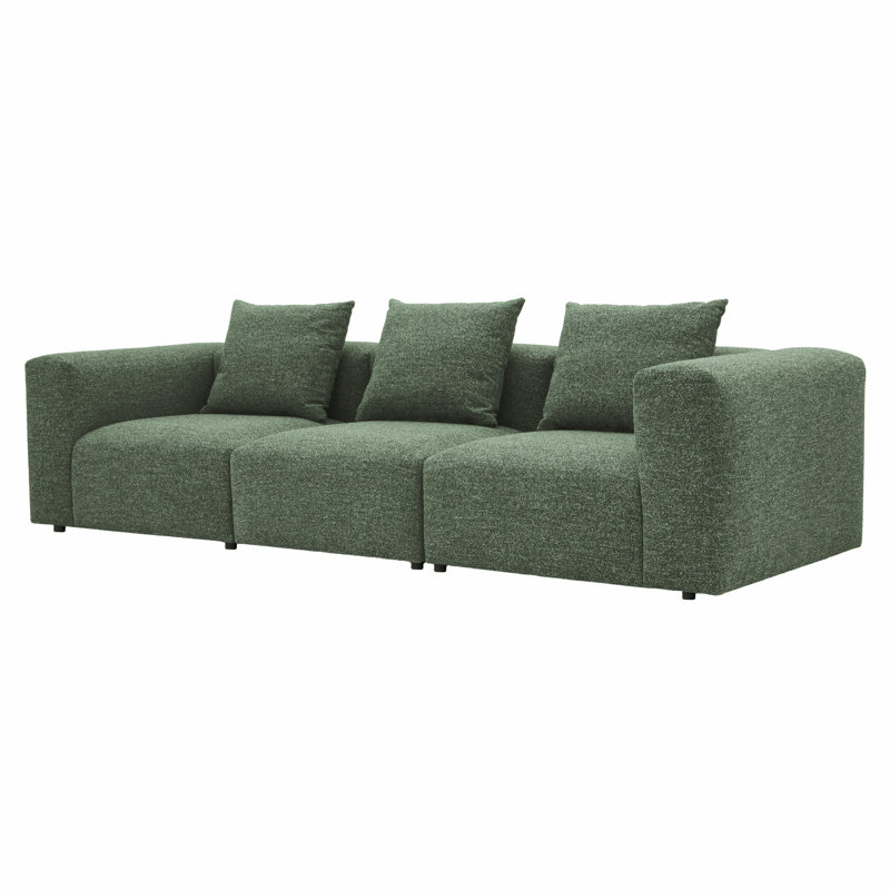 3 Seater Sofa & Chaise, Dark Green