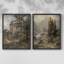 «Vintage Landscape XXXV», impression giclée sur cadre - ensemble de 2-883630548-883630549