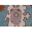 Tapis oriental bleu clair et rose Oushak 9 x 12