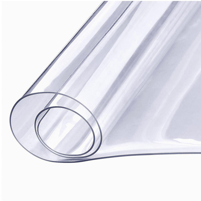 Housse de protection pour table transparente, housse de table 36 po x 72 po, nappe en plastique PVC de 1,5 mm d'épaisseur, protection de bureau imperméable pour bureau, table basse, table de salle à manger