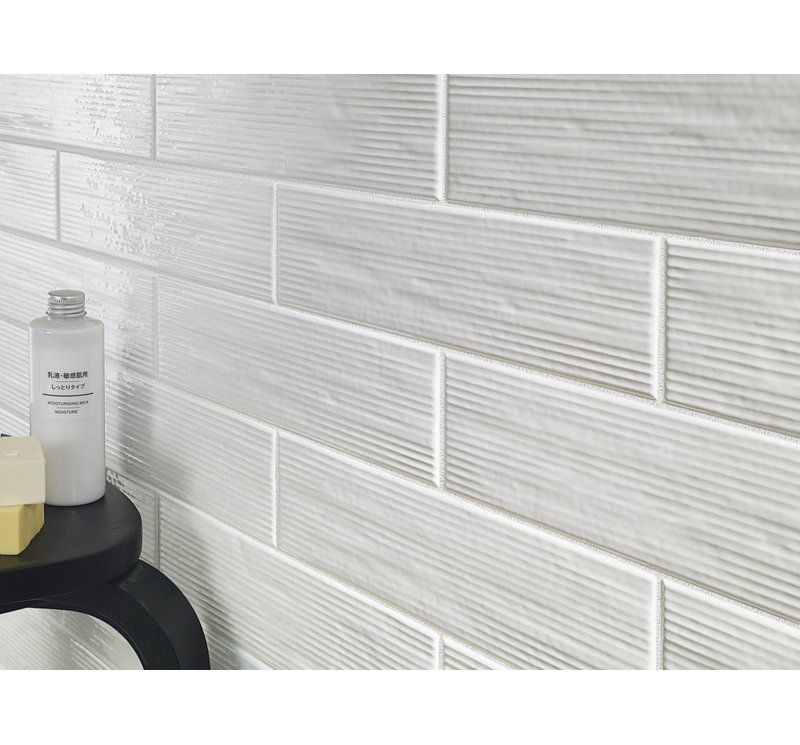 Forma 3-in. x 12-in. Textured Subway Glossy Porcelain Wall Tile, Haze