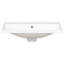 Dessus de meuble-lavabo de salle de bain en résine 24 po avec 3 trous de robinet Roomfitter, lavabo encastré simple pour espaces compacts, blanc