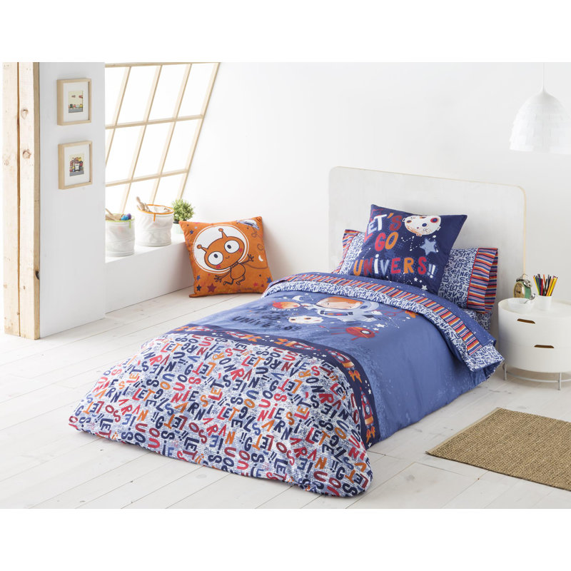 Paulikens Geometric Shapes Duvet Cover Set with Pillowcases, 155 x 220 cm - 1 Pillowcase (45 x 45 cm)