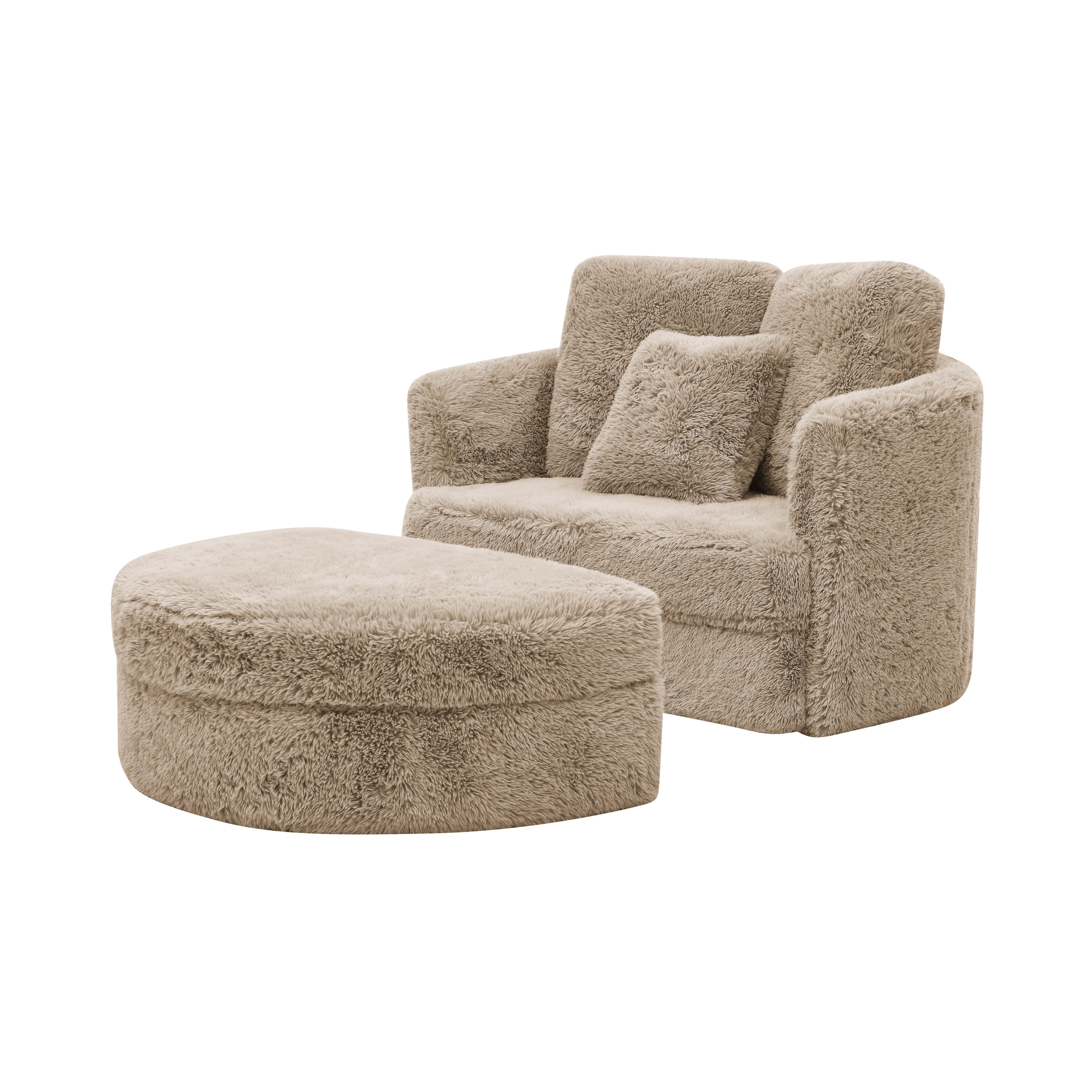 Hokku Designs Milllisle Armchair And Storage Ottoman | Wayfair