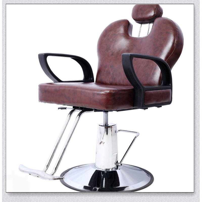 Heavy Duty Hydraulic Barber Chair With Reclining Function And Extra Wider Seat For Comfortable Salon Experience