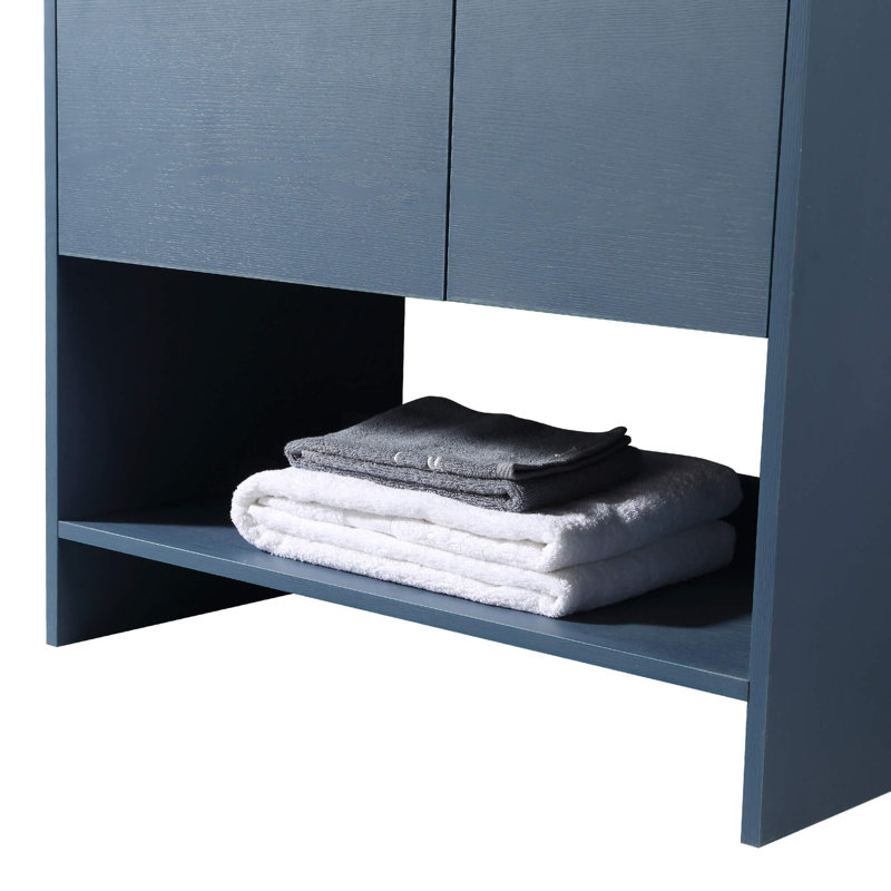 Meuble-lavabo simple 30 po Daenna, Bleu marine