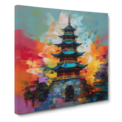 Pagoda Abstract No.1 - Wrapped Canvas