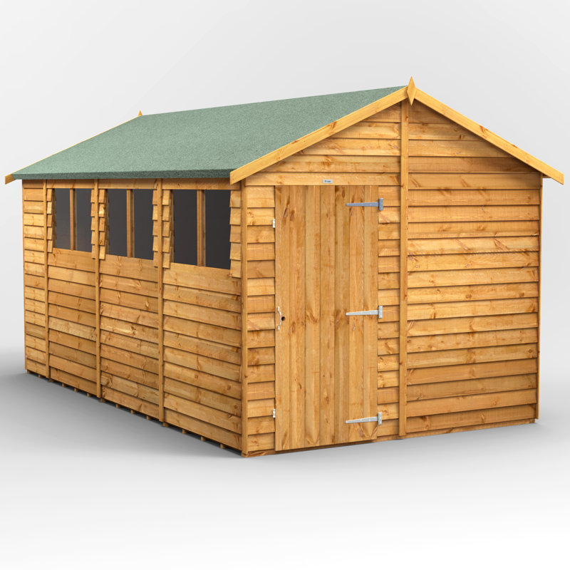 Powersheds 14 x 8ft Timber Overlap Garden Shed