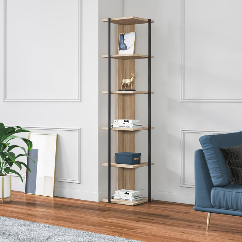 39cm W Corner Bookcase, Oak