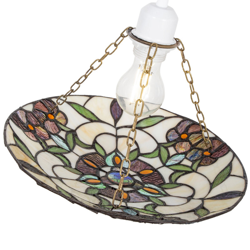 19cm H Glass Bowl Pendant Shade ( Screw On ) in Multicolor
