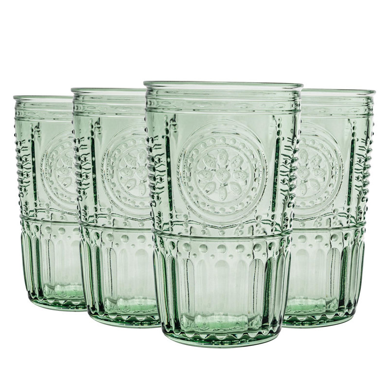 Romantic Highball Glasses - 475ml, 475ml, 12, Green