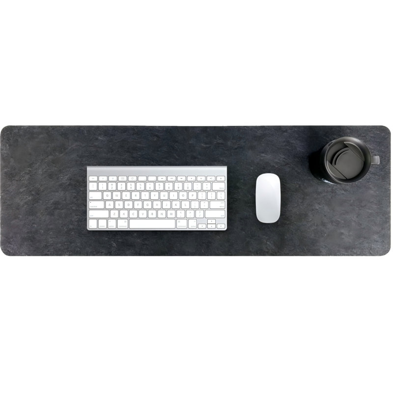 Tapis de bureau, 36 po x 12 po, gris foncé