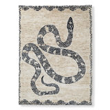 Jute / Sisal Area Rug in Black/Beige