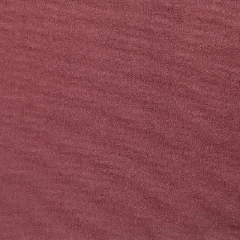 Repose-pieds rond rembourré Sora, Velours rouge