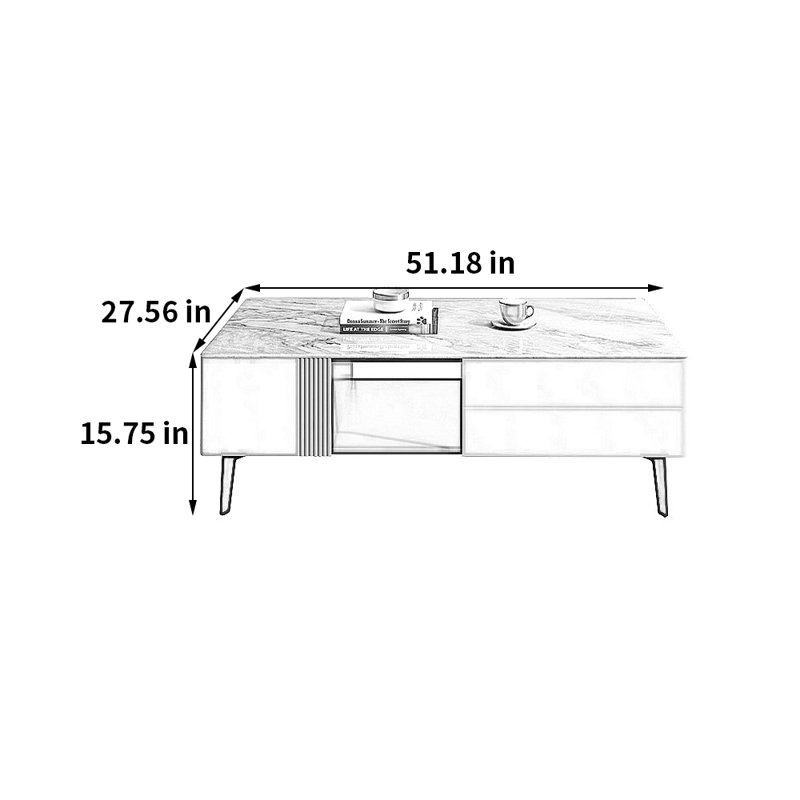 Table basse en pierre de luxe italienne