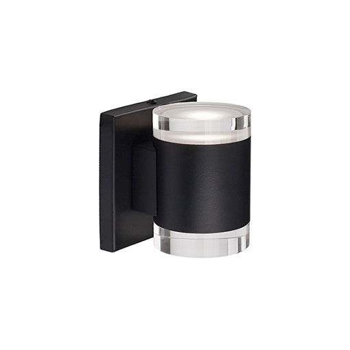Norfolk 1 - Light LED Armed Sconce, 4.75" H x 4.5" W x 4" D, Black