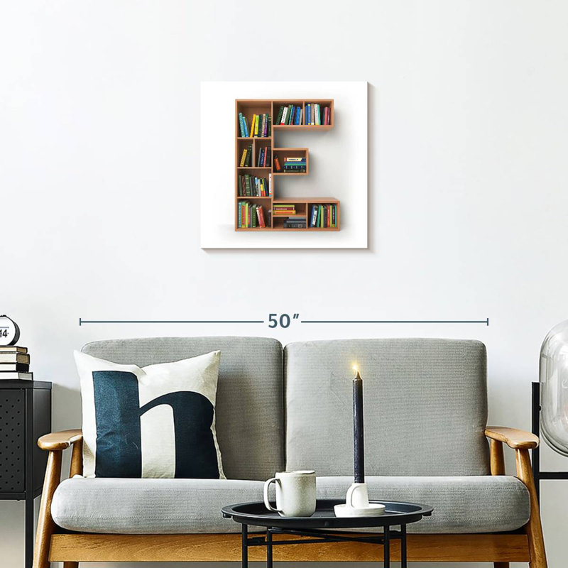 Tergel Bookcase Letter E, 20" H x 20" W