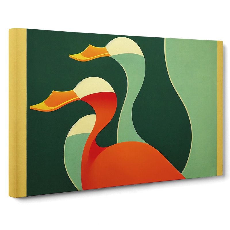 Ducks Deco Abstract - Wrapped Canvas, 40cm H x 60cm W x 3cm D