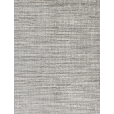 Hand Knotted Geometric Area Rug in Beige/Gray