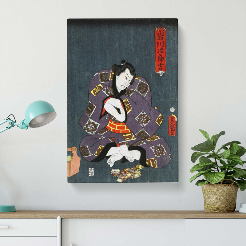 Sumo Wrestler by Utagawa Toyokuni - Wrapped Canvas Painting, 60cm H x 40cm W x 3cm D