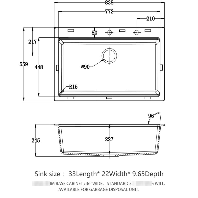 33" X 22" White Composite Workstation Kitchen Sink, Drop - In, Quiet Operation, Rounded Corners, Easy Cleaning, Drying Roll Up Rack, Cutting Board Strong And Quiet, Assembly,